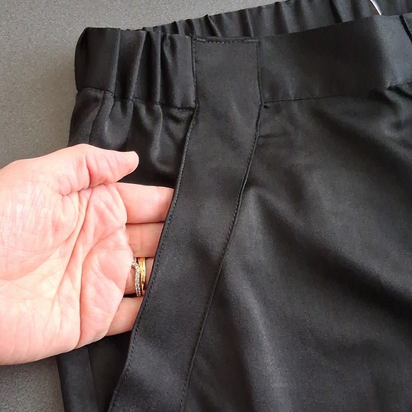 Rebecca Minkoff RM Black Satin Cargo Trousers Pants Small Petite - Picture 4 of 10